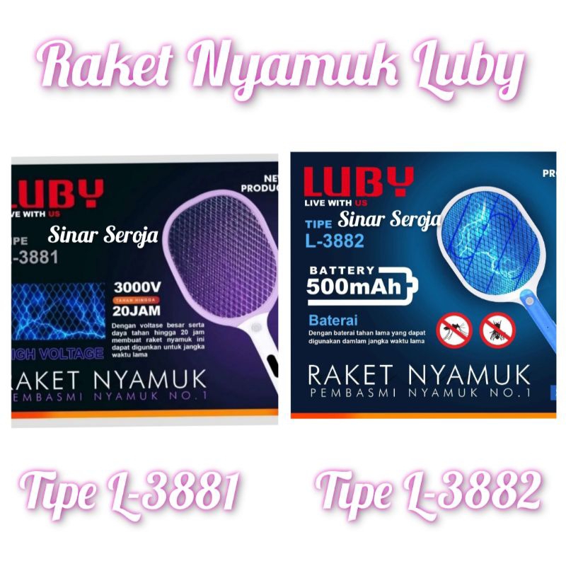 Raket Nyamuk Cas Luby L - 3881 New Murah