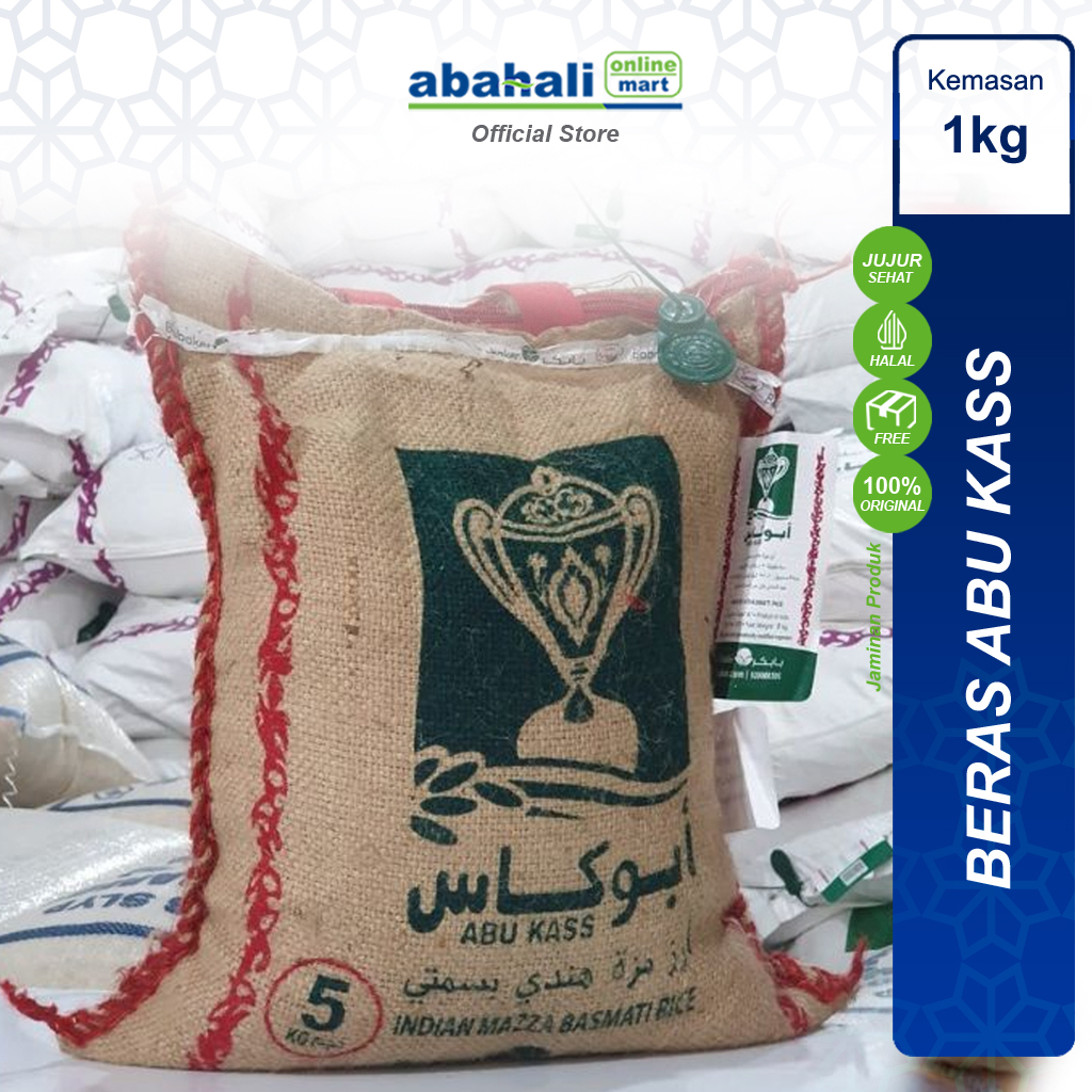 

Beras Basmati Abu Kass Premium 1kg Khas Timur Tengah Dari India Untuk Kebuli Kabsa Mandi Biryani