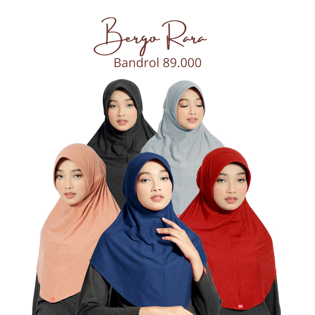 Bergo Rara Dauky Hijab bergo dewasa kerudung langsungan serut belakang hijab instan