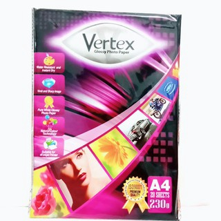 

Kertas Foto Glossy vertex A4 20 Lembar 230 Gram Kualitas Premium