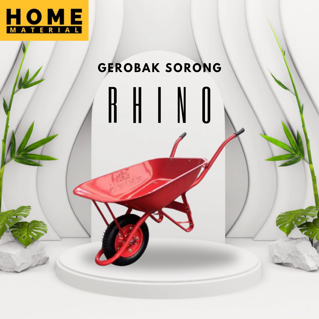 Gerobak Sorong Pasir / Troli Dorong Cor Semen / Gerobak Proyek Bangunan TUKANG GEROBAK SORONG MERAH