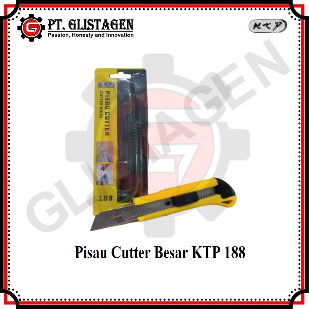 KTP 188 Pisau Cutter Besar Alat Pemotong Kertas Karton ATK Jumbo 18mm