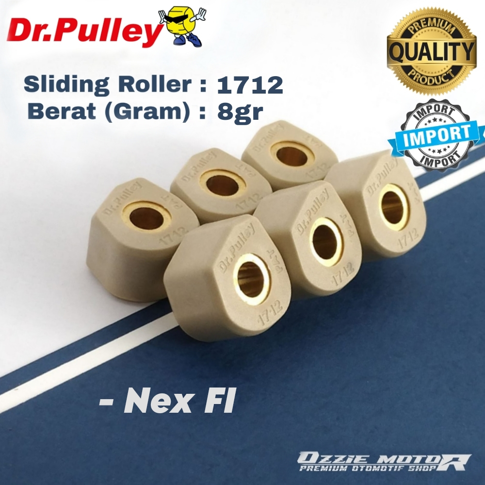 DR PULLEY 1712 SLIDING ROLLER SUZUKI NEX FI 8gr / 9gr ORIGINAL 100%