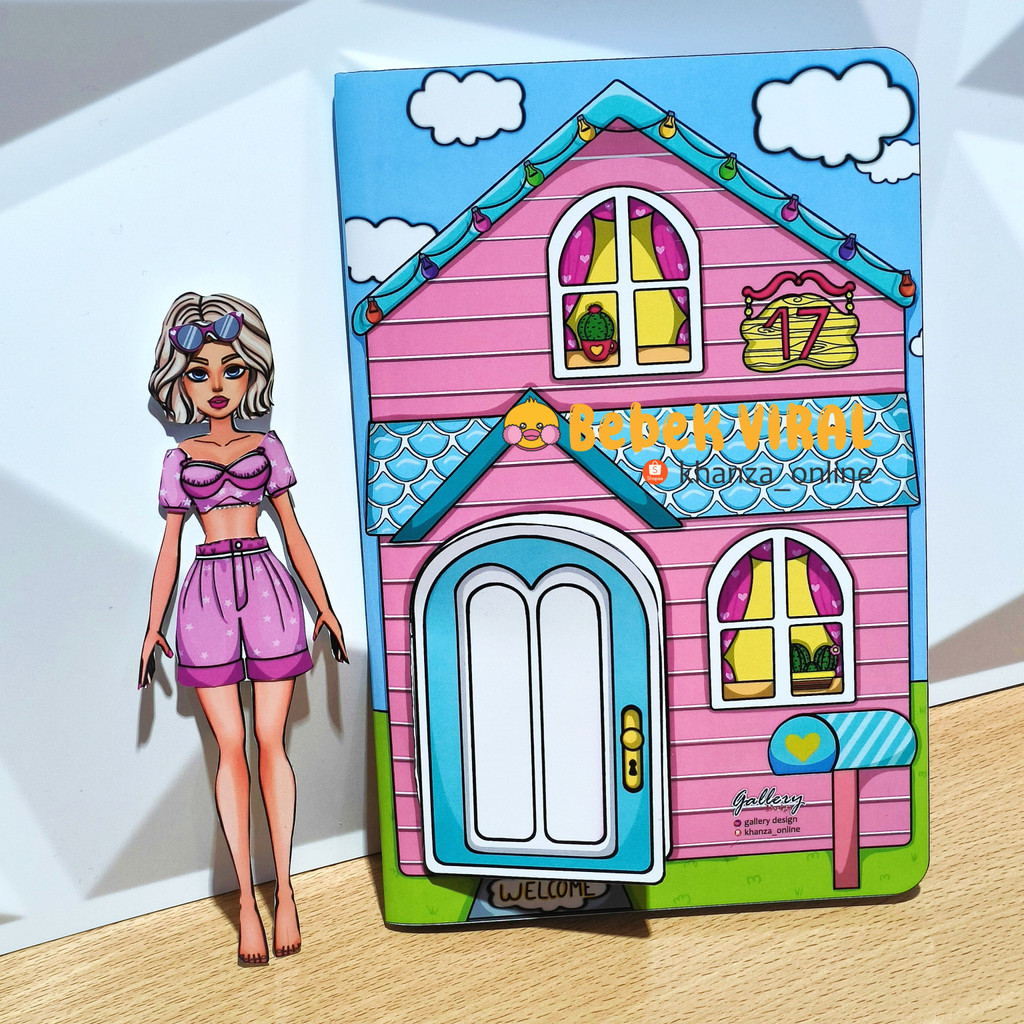 BARBIE HOUSE SIAP MAIN Mainan Edukatif Anak Paperdolls Bpbpan