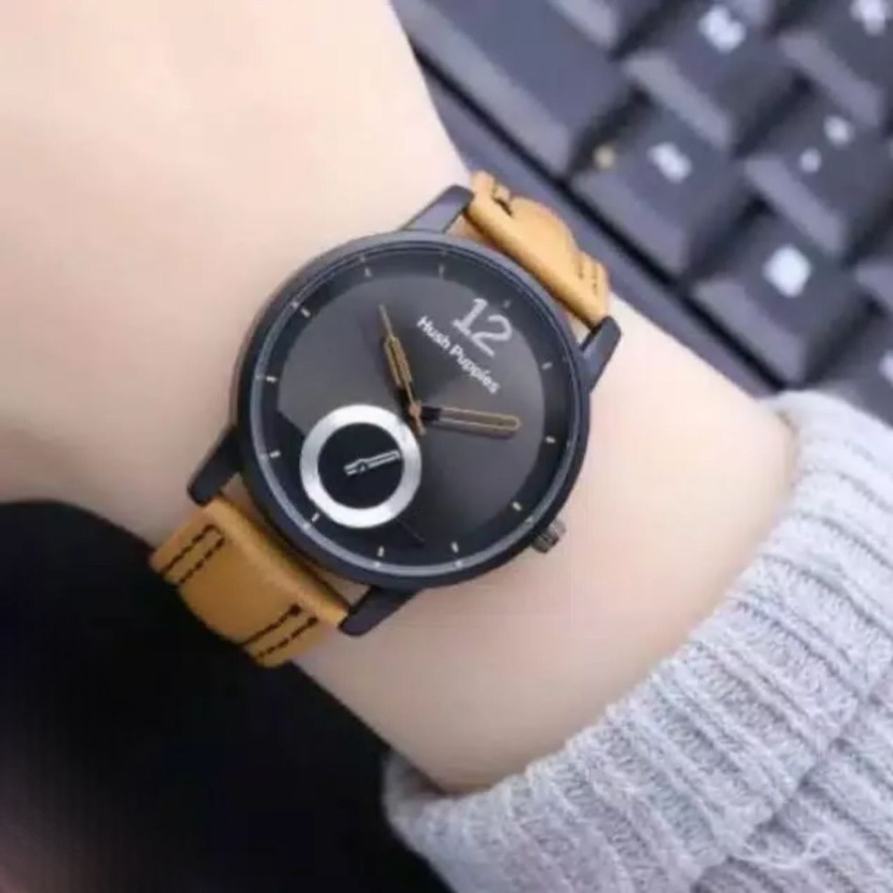 (SS) Jam Tangan Wanita Hush Puppies HP-21 Tali Kulit
