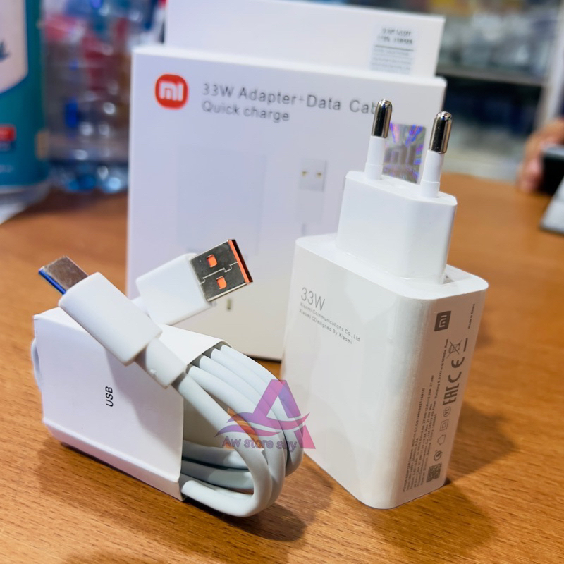 Charger Xiaomi 33 Watt Type C 6A TURBO Charge Redmi 13 note 9 10 pro 10S 11 Pro Note 12 Mi 9 10 11 Poco M3 Pro Poco X3 X4 X5 Pro 4G 5G Original Casan 33W