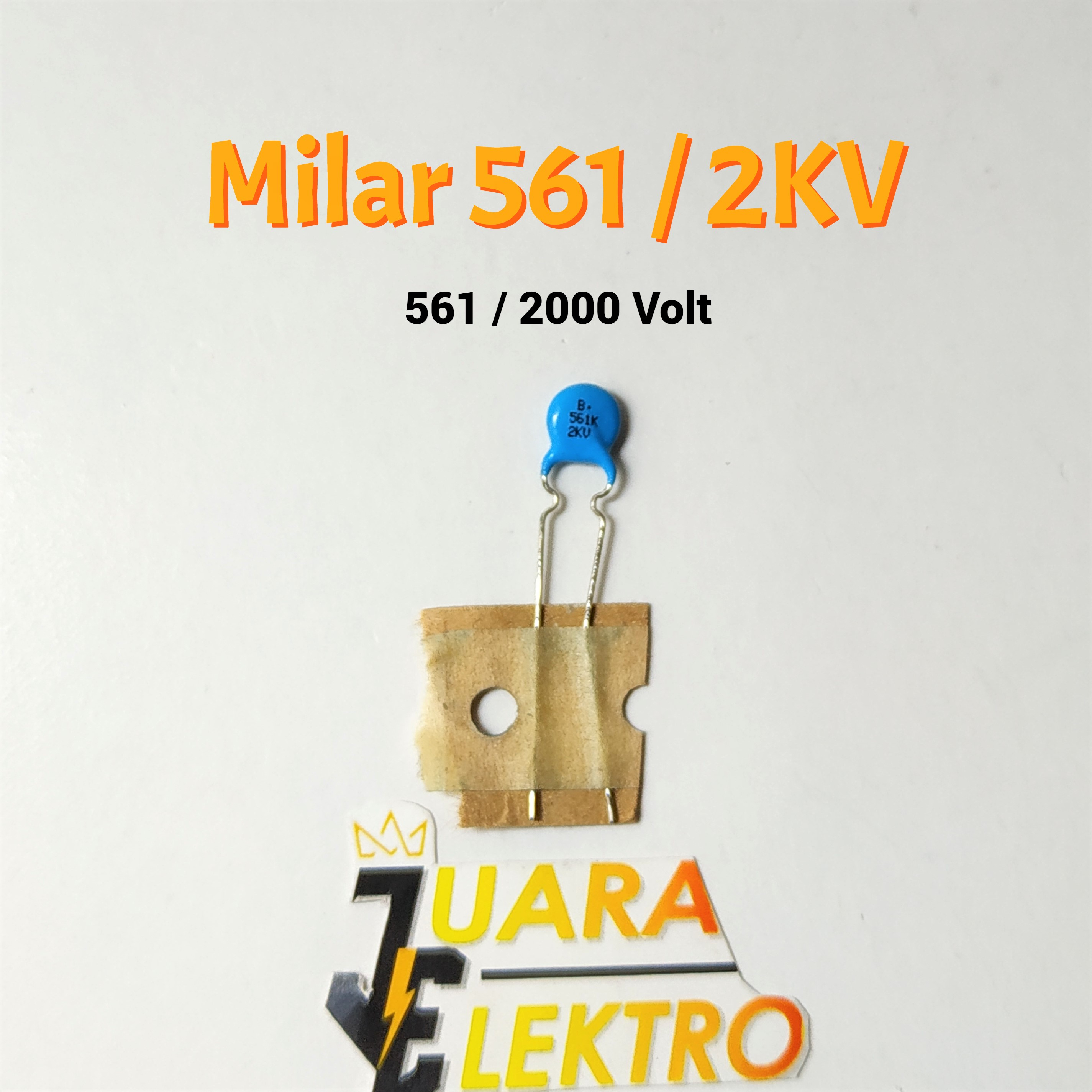 (10 PCS) Milar 561 / 2KV | Kapasitor Milar Keramik 561 2KV 2000 Volt Biru