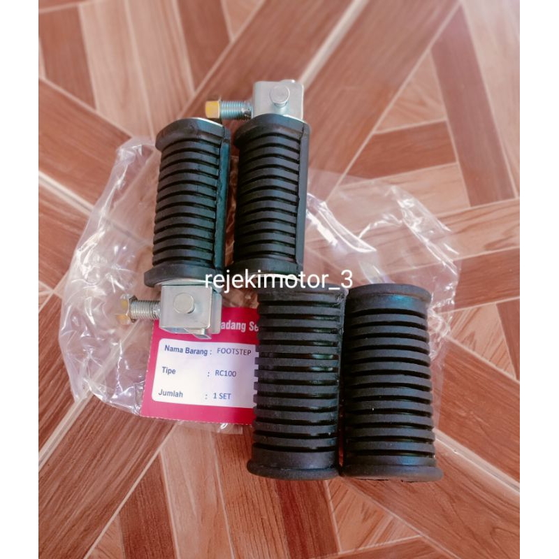 Karet footstep depan dan footstep BLK Rc100 RC80 Crystal  Shogun Tornado footstep depan belakang Suz