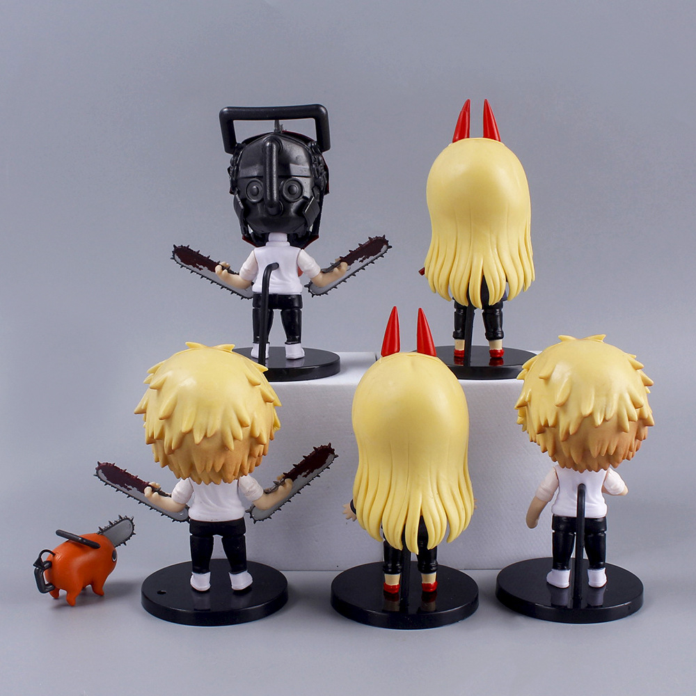 Action figure Chainsaw Man satu set 6 pcs PVC