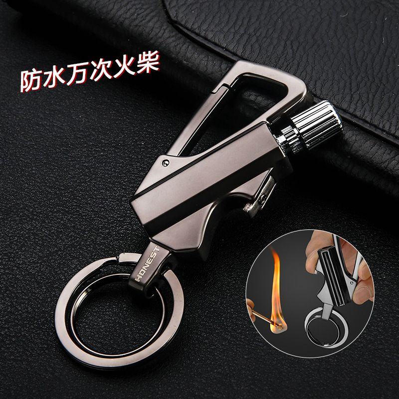 Mancis Korek Api Gesek Honest BCK2 Lighter Flint Stater Carabiner Windproof