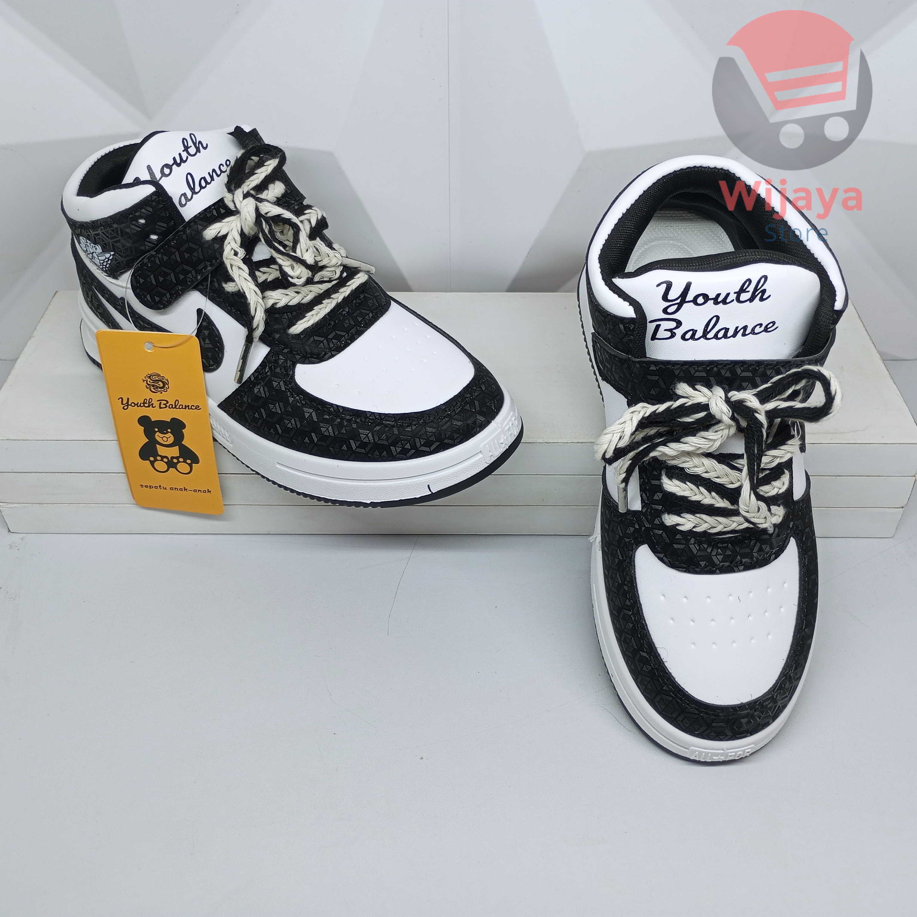 Sepatu Sneakers Anak TK 26-37 Balance Jordan Gaya dan Kualitas Terbaik Desain Fashion Import Perekat Anak Cowok Laki-laki D2H 306