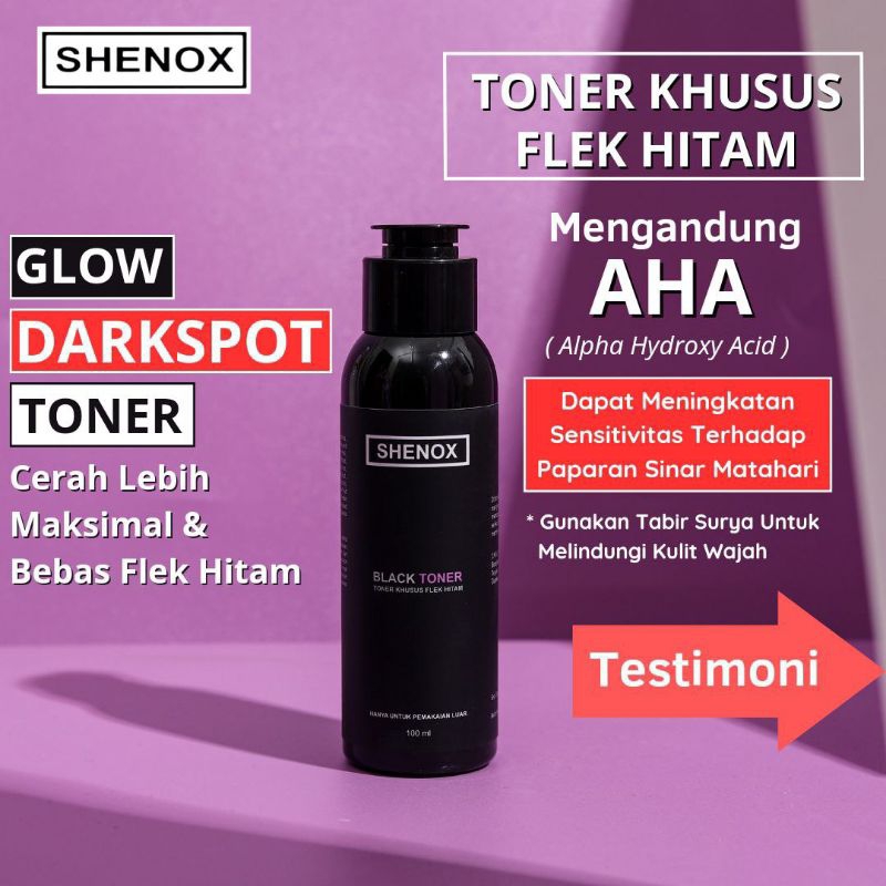Shenox Flek Hitam Toner Exfoliating AHA BHA Plus Niacinamide Toner Pengelupasan