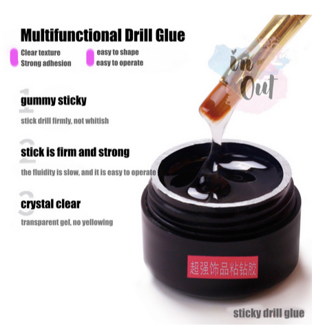 Lem Aksesoris kuku / Sticking Drill Glue / Nail Glue Gel Nail Art Lem Kupal Manicure Pedicure