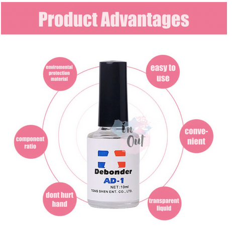 Debonder pembersih lem kuku palsu dan Bulu Mata 10ml / Glue Remover removal / pembersih lem pinset / alat menghilangkan lem bulu mata