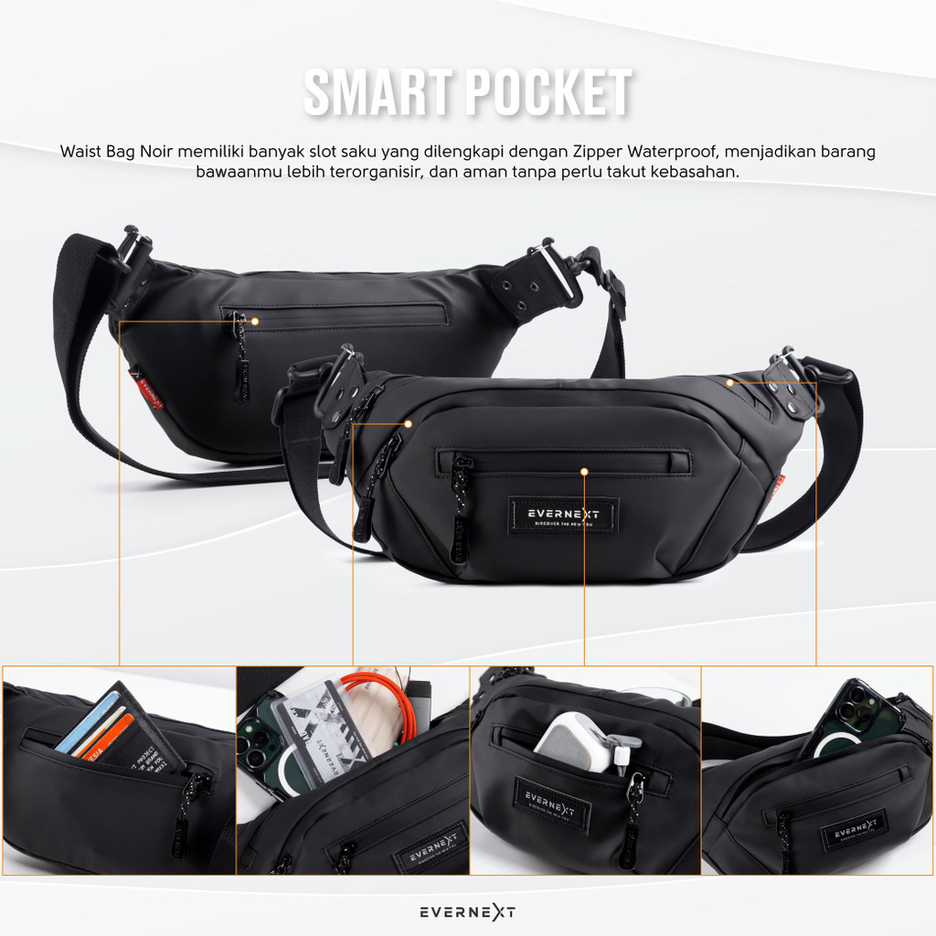 Tas Selempang Waterproof Premium Resleting Waist Bag Tas Slempang Travel Multifungsi Pria Pria Dan Wanita Murah