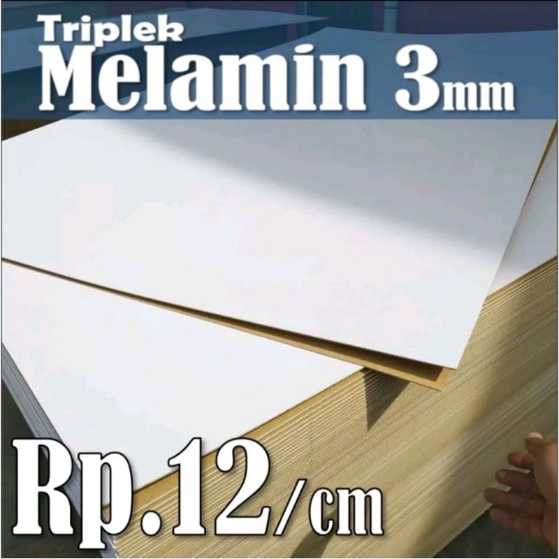 Triplek Melamin Custom  Triplek melamin 1 muka 3mm