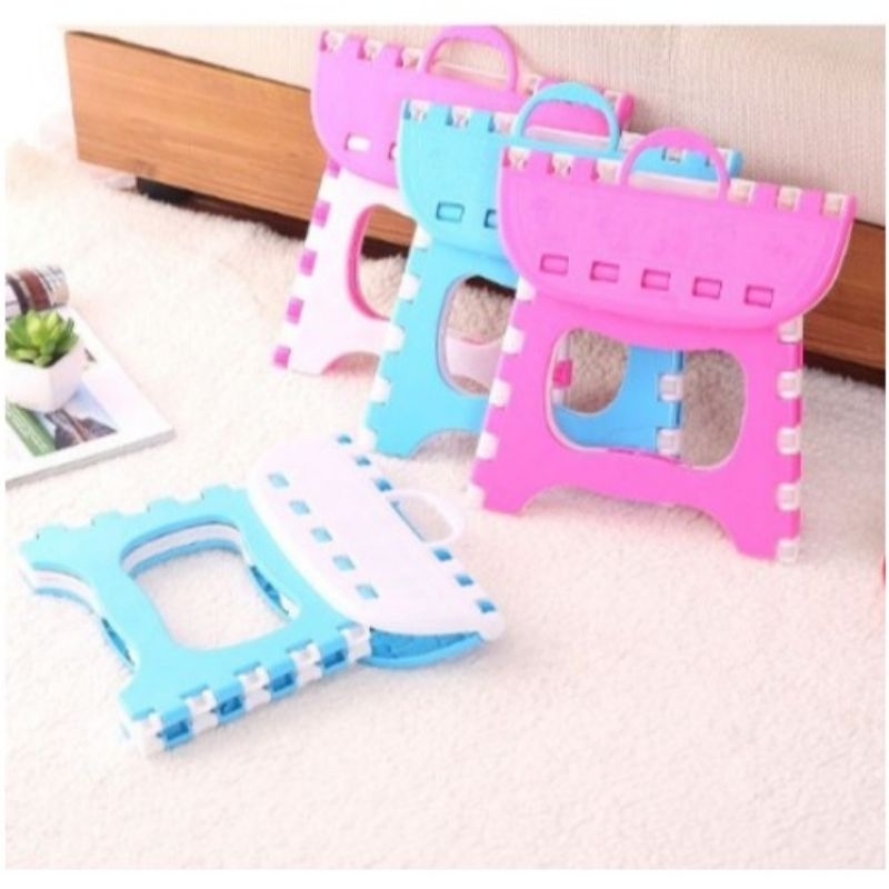 kursi lipat anak anak plastik tebal praktiks unik murah