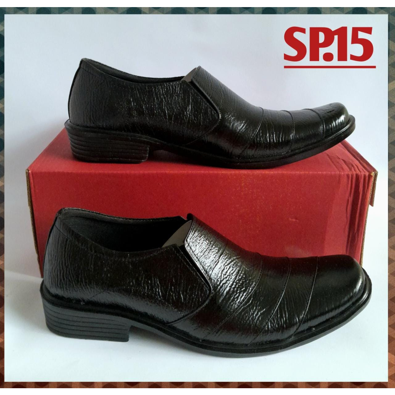 Sepatu Pantofel Kulit Sapi Asli Garut Original