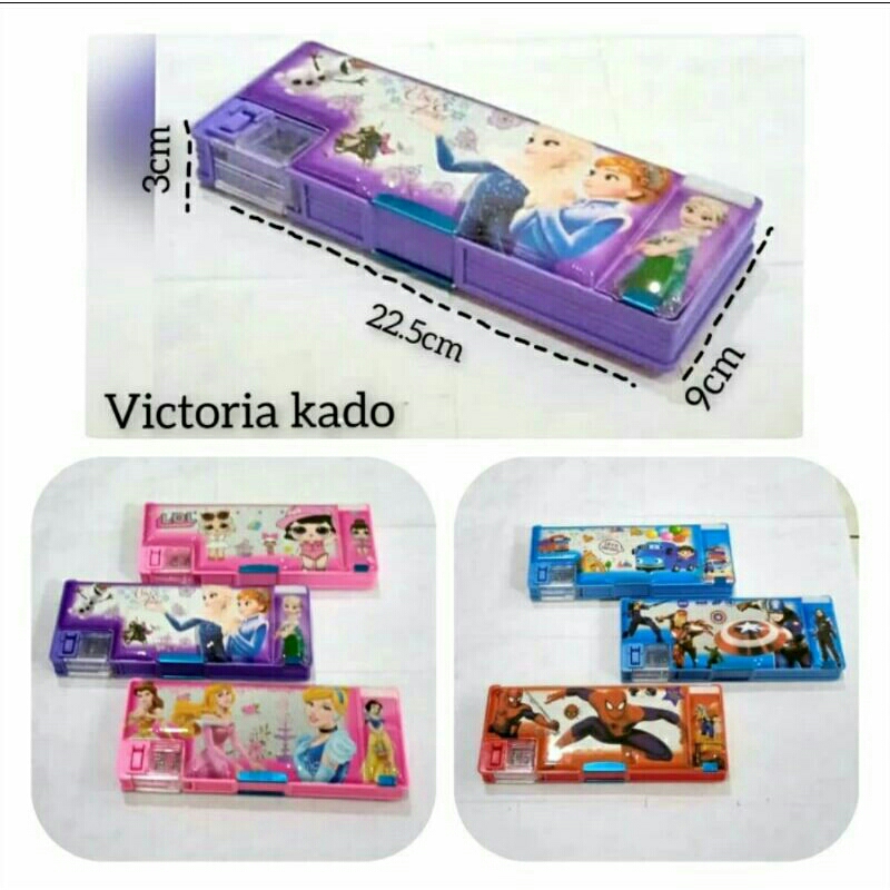 

Kotak tempat pensil pencil case magnet stationery besar