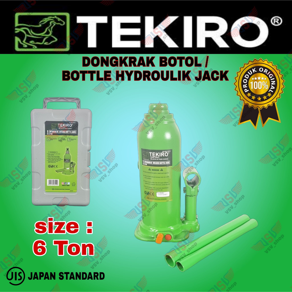 TEKIRO dongkrak botol 6 Ton / hydraulic jack 6 ton Tekiro