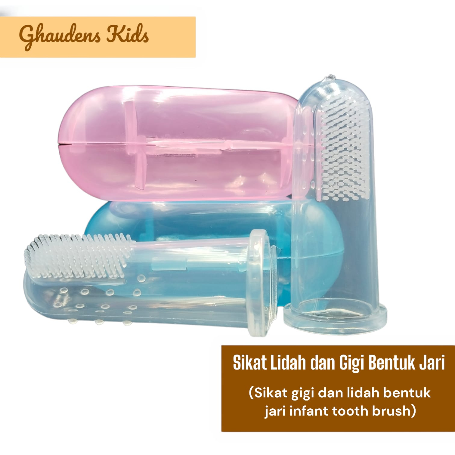 Sikat Gigi Dan Lidah Bayi/Anak-anak Bentuk Jari SoftSilicon/ Infant Tooth Brush