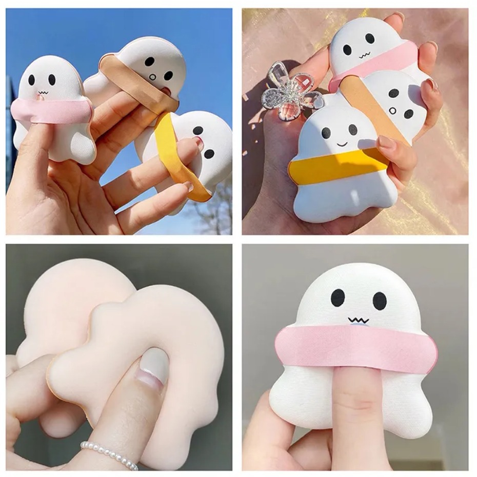 PREMIUM Spons Puff Air Cushion Bentuk Boneka untuk Makeup - Spons bedak