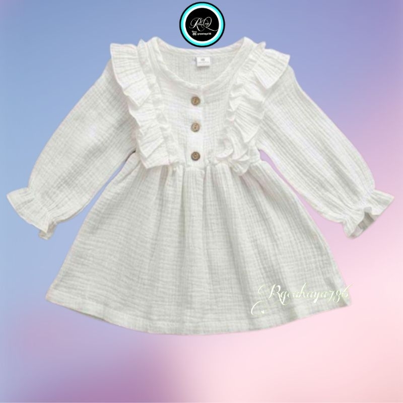 Dress anak umur 1 sampai 6 tahun AWA gamis dress kid (GRATIS ONGKIR) bahan crinkle gamis anak perempuan terbaru baju anak terbaru baju bayi terbaru