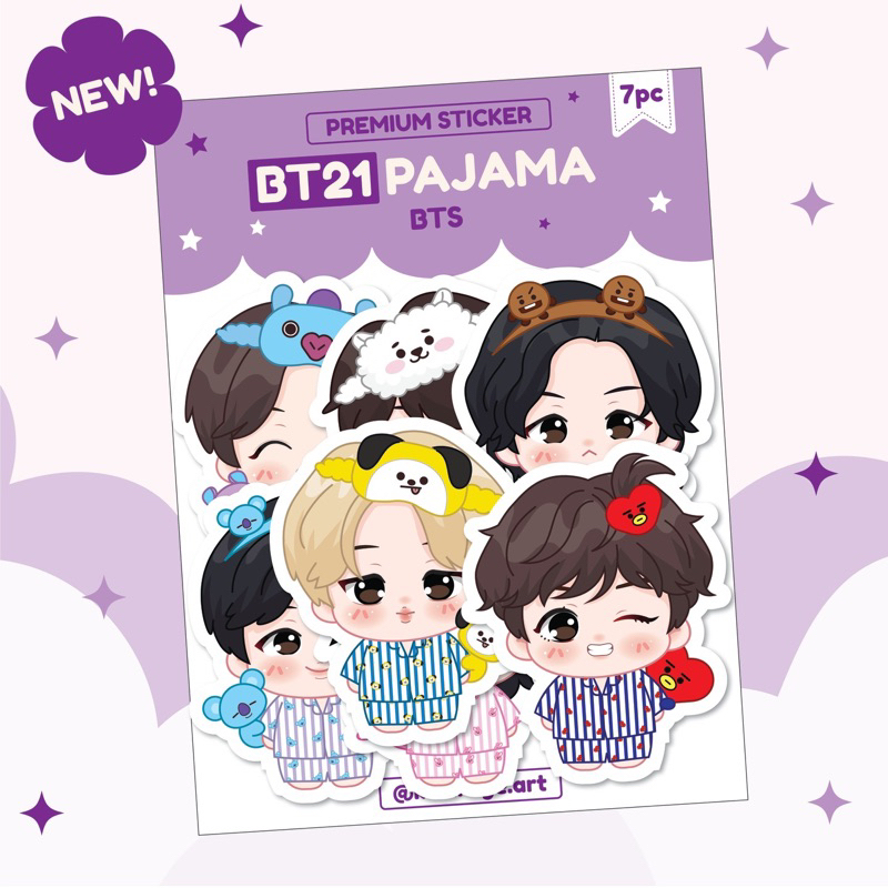 

BTS BT21 PAJAMA COLLECTION (stickerpack & keychain)