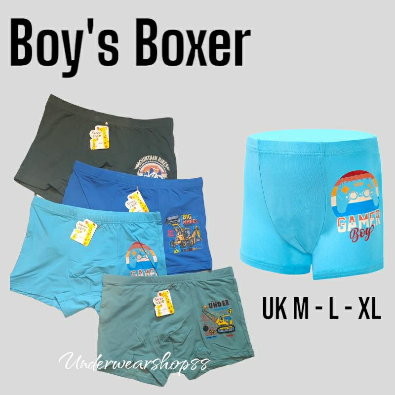 Celana Dalam Boxer Anak Laki Laki/Celana Boxer Anak Cowok/Boxer Anak Cowok Super Soft/Size M-XL