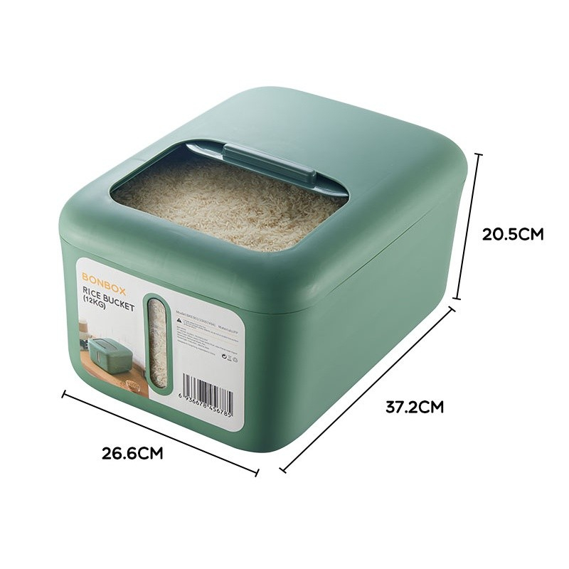 Rice Bucket Kotak Dispenser Beras 12KG Food Grade - BONBOX BKE901