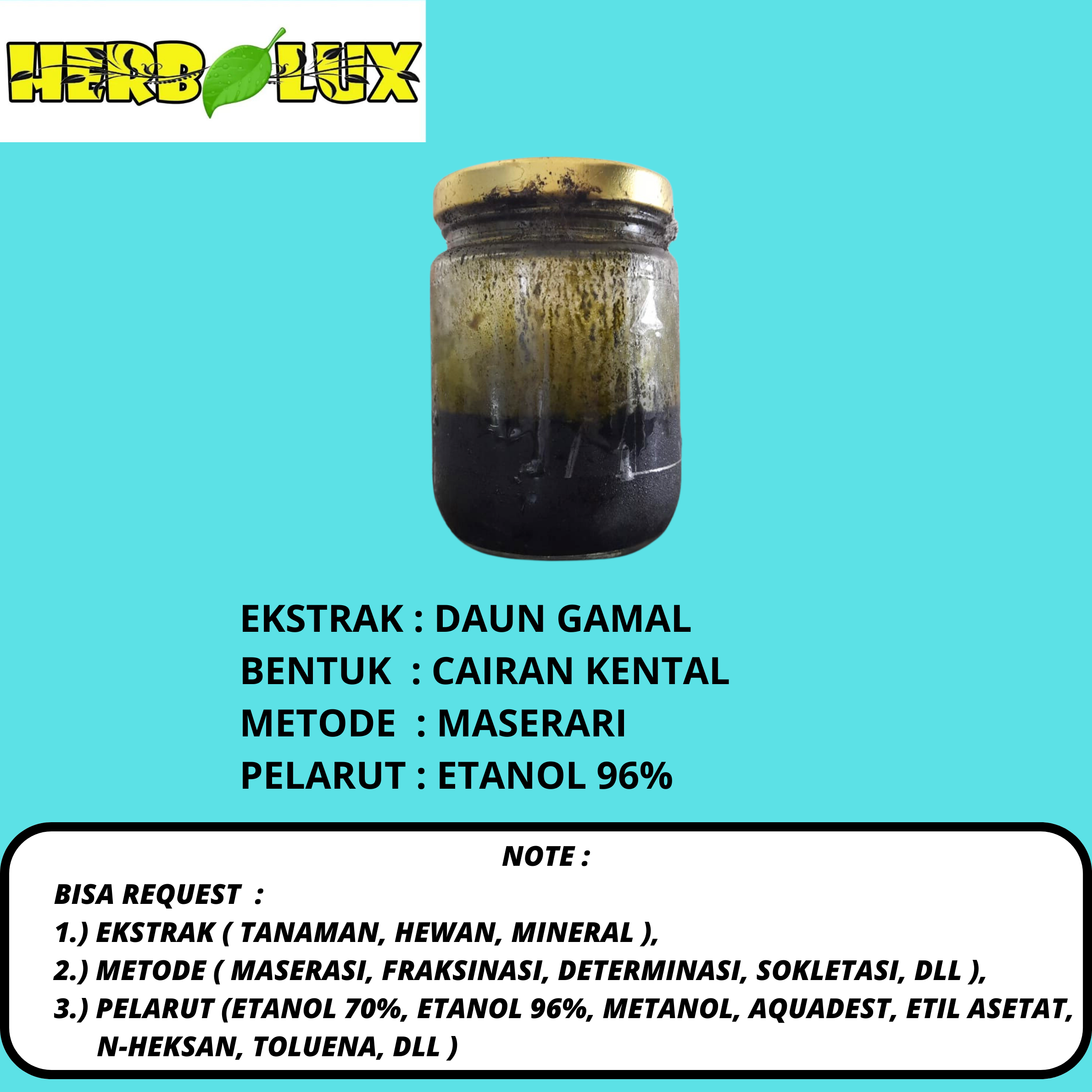 

Ekstrak Daun Gamal 5 gram dan 10 gram Best Quality HERBALUX