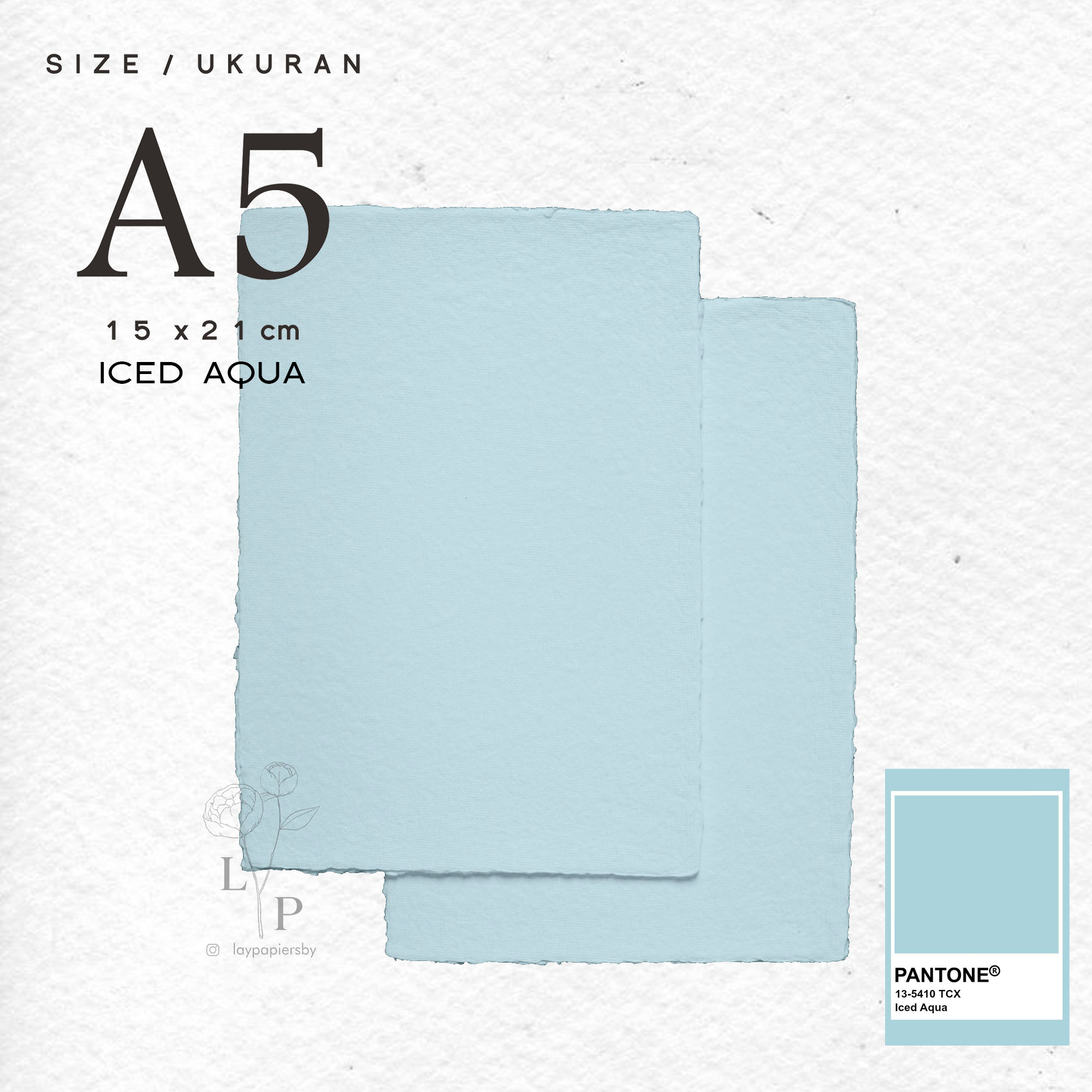 

Kertas Daur Ulang / Handmade Paper / Recycle Paper - Iced Aqua