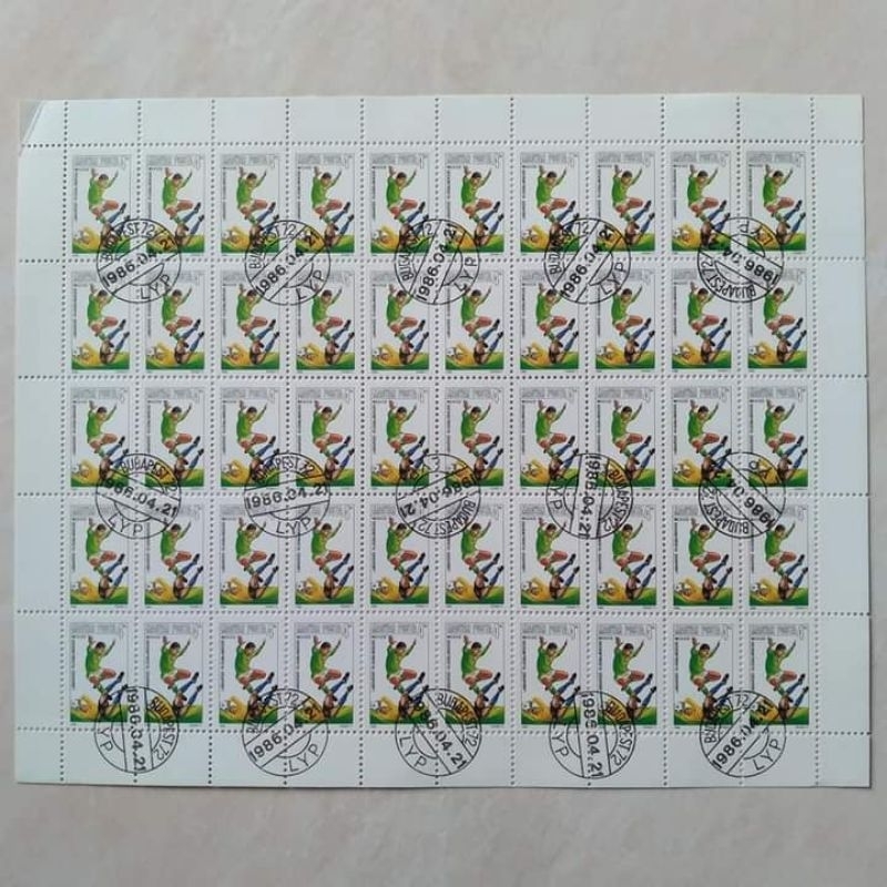 

Prangko Kuno Hungaria Magyar Posta Full Sheet PD Mexico 1986 - YN232