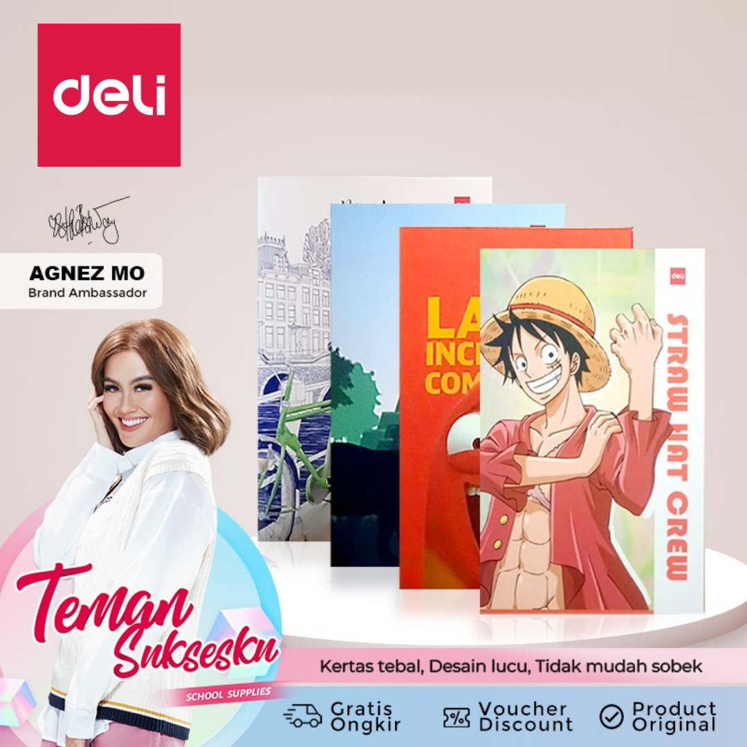 Deli Writing Book / Buku Tulis Sekolah A5 B5 One Piece Edition