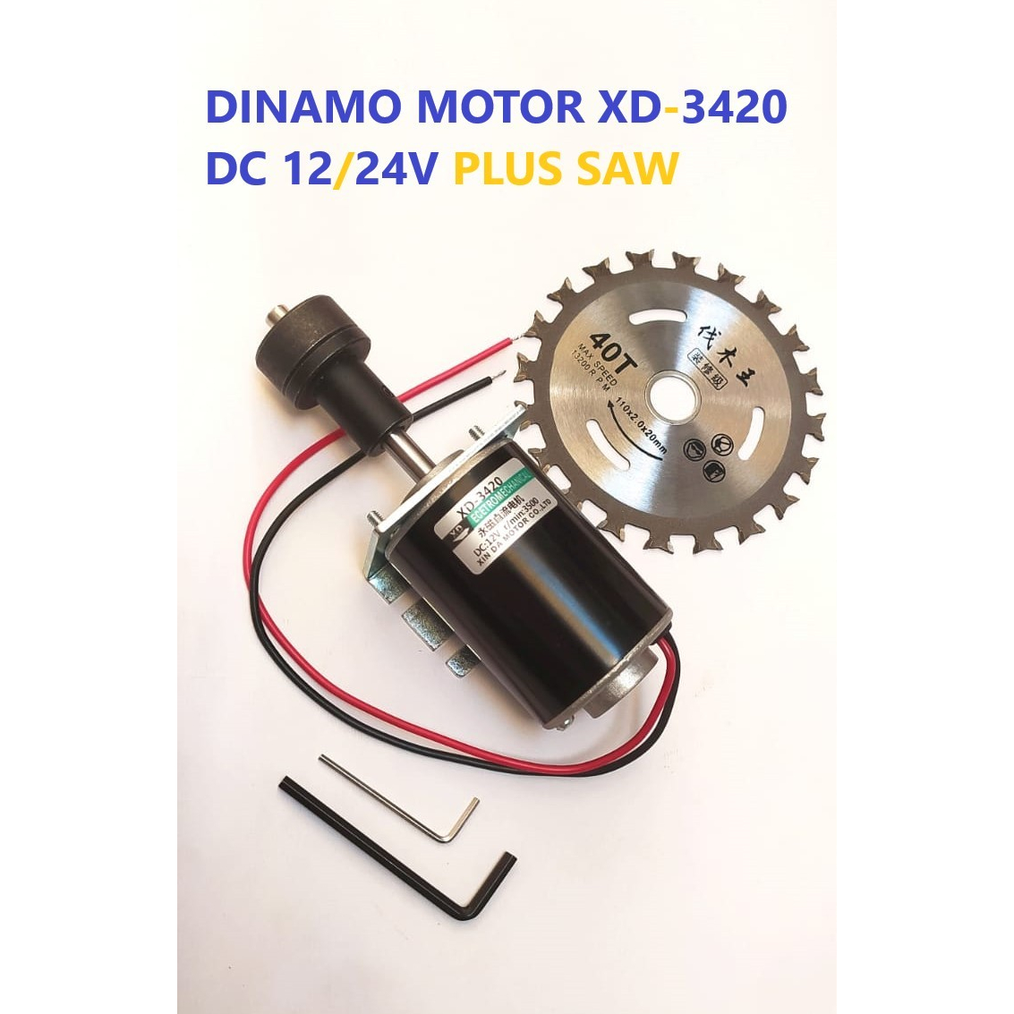 Dinamo Motor XD-3420 DC 12V/24V 30W Plus Saw (8195)