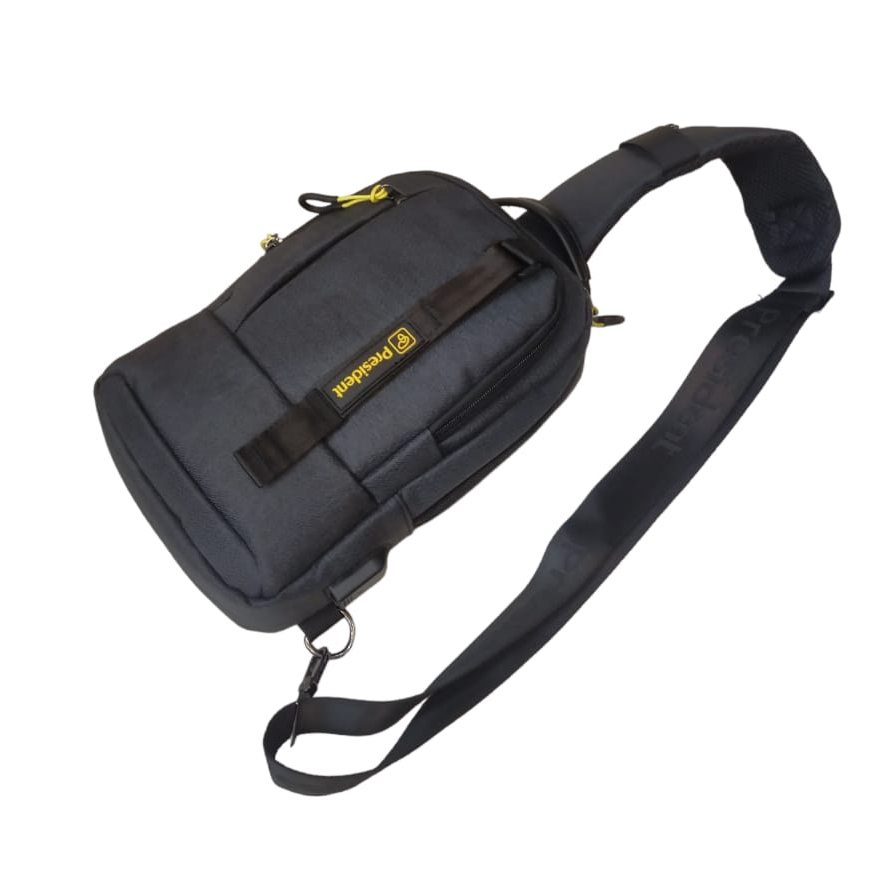 TAS CHEST BAG 89072  PRESIDENT ORIGINAL TAS SELEMPANG TAS SLING BAG PRESIDENT