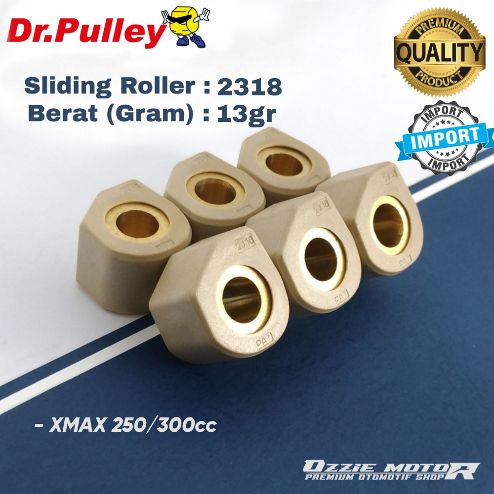 DR PULLEY 2318 SLIDING ROLLER YAMAHA X-MAX 250cc &amp; 300cc 11gr s/d 15gr