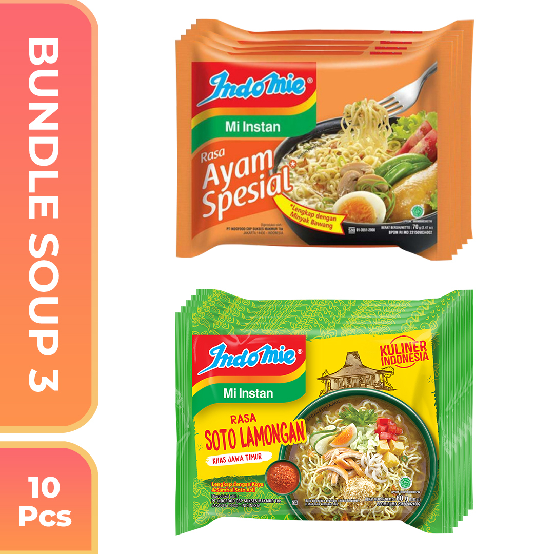 

Indomie Bundle Soup 3 isi 10 Pcs