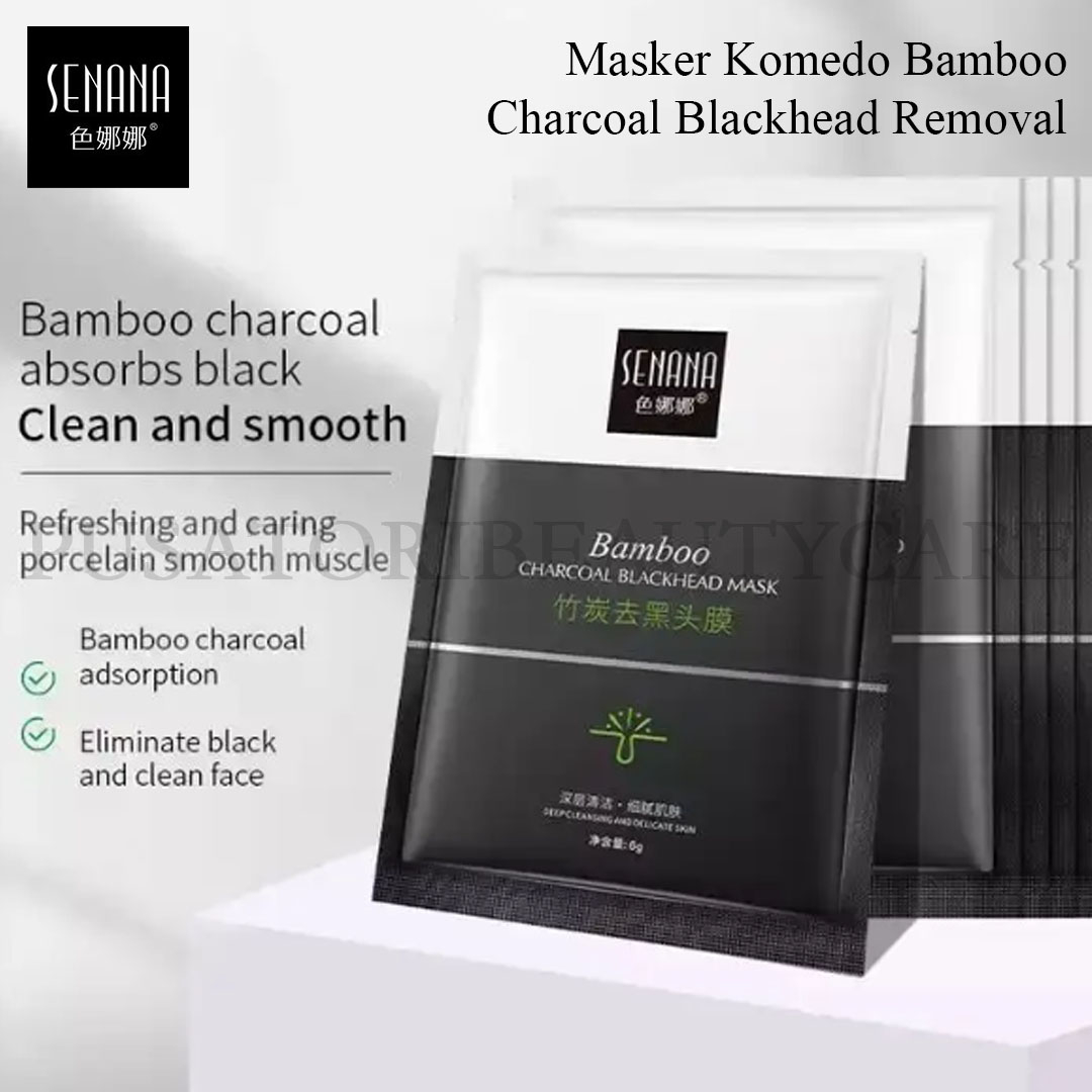 SENANA Masker Komedo Bamboo Charcoal Blackhead Removal Masker Hidung