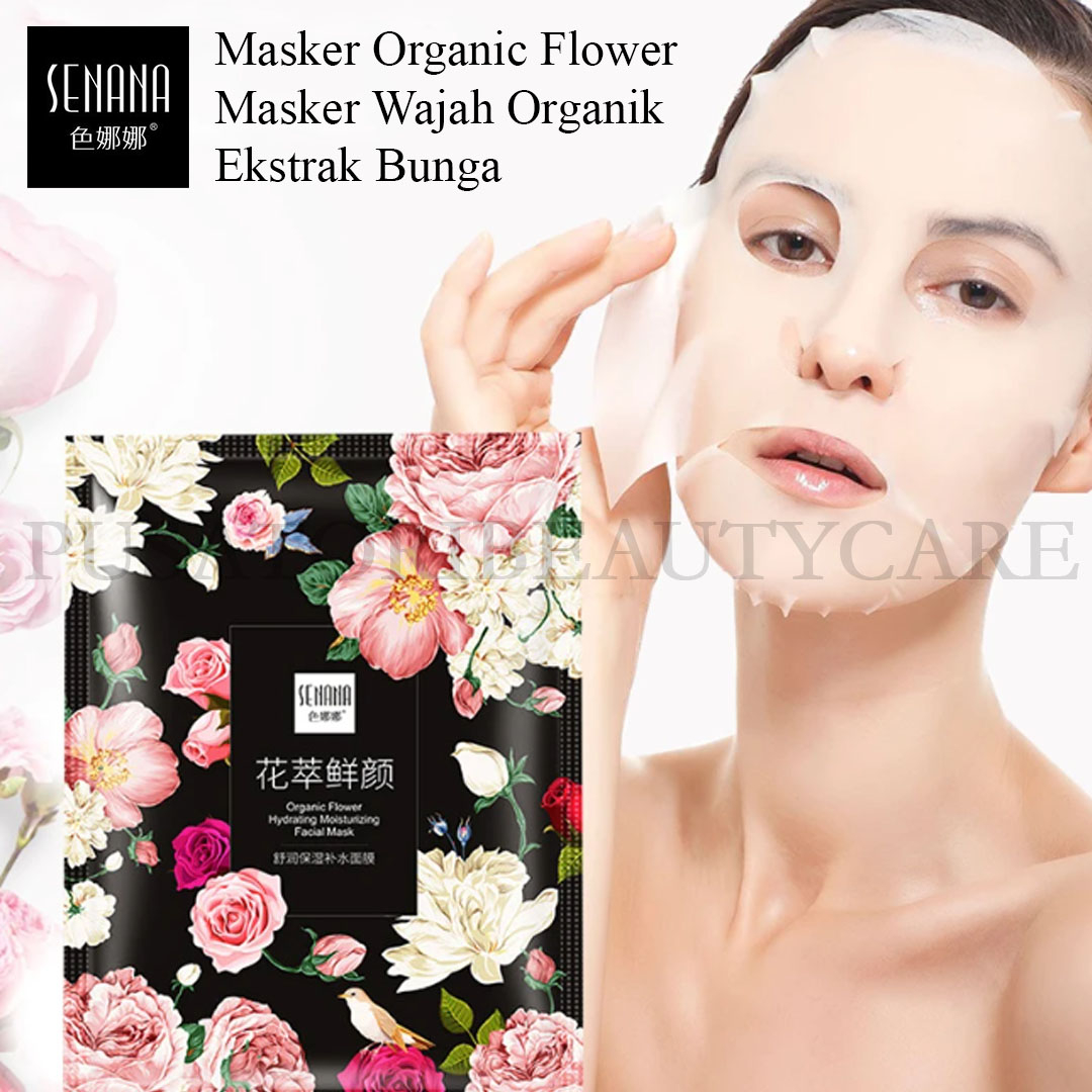 SENANA Masker Organic Flower Masker Wajah Organik Ekstrak Bunga