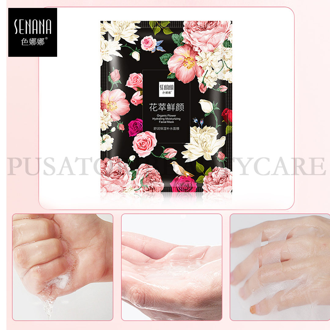 SENANA Masker Organic Flower Masker Wajah Organik Ekstrak Bunga