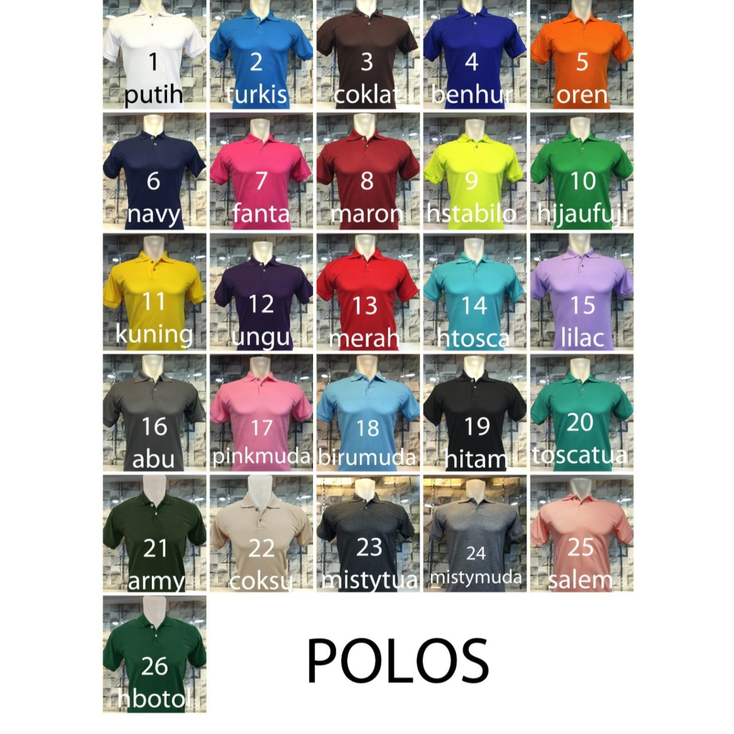POLO SECURITY - BAJU POLO SECURITY KECIL DEPAN BELAKANG - BAJU KERAH POLO SECURITY