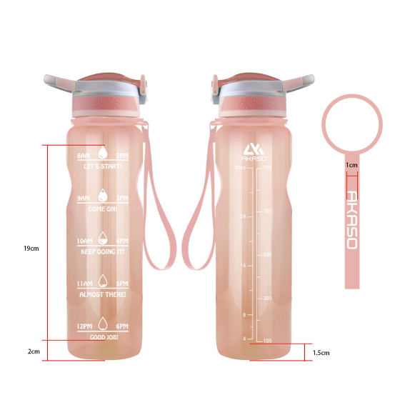 Sports 850ml portable botol Water Bottles  outdoor Sporty Dan Trendy Space Cup Leakproof, Safety Lock, Tritan BPA Free