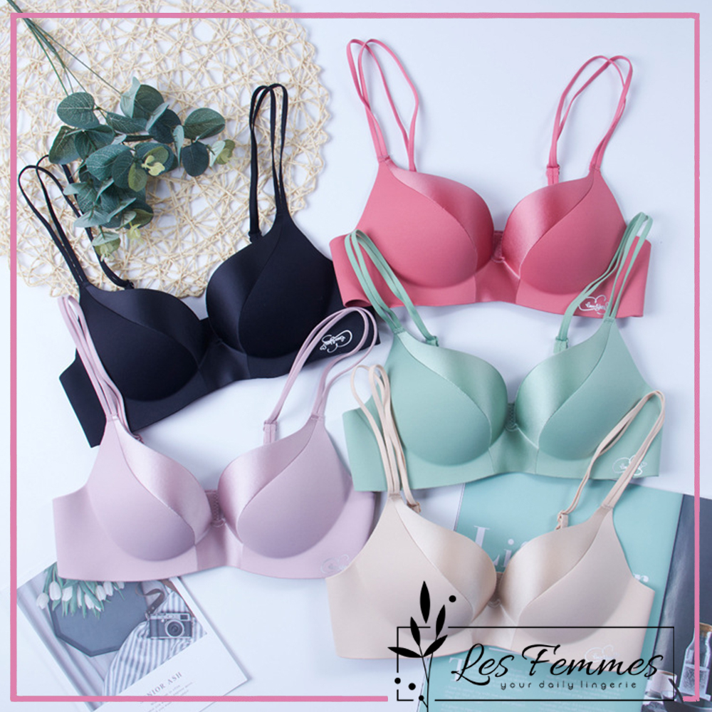 Bra Sexy Wanita Model Push-Up Isi Busa dengan Tali Strap Import