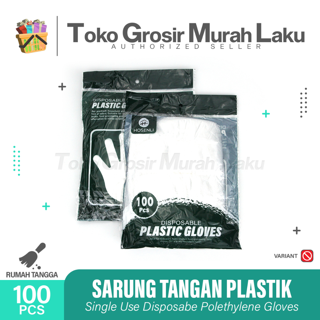 Sarung Tangan Plastik ( 1pack isi 100pc ) DISPOSABLE PLASTIC GLOVES