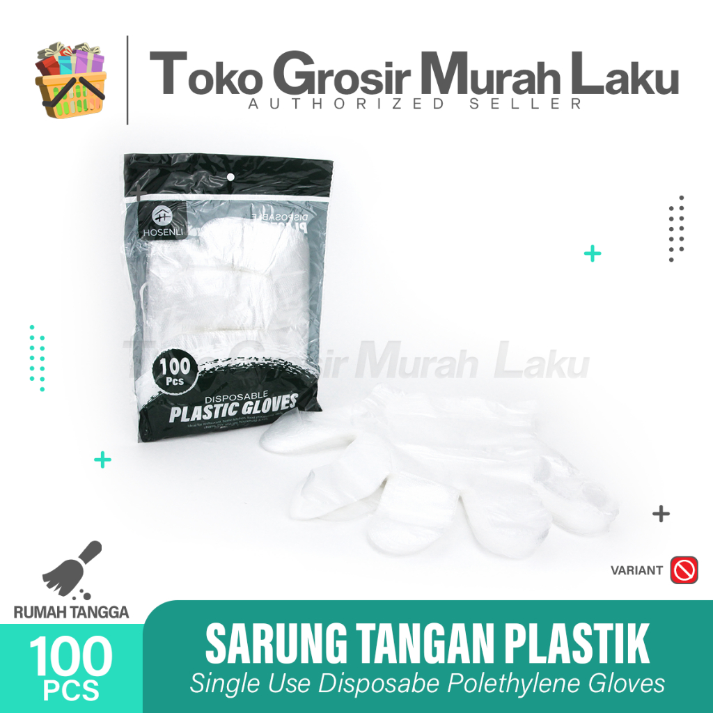 Sarung Tangan Plastik ( 1pack isi 100pc ) DISPOSABLE PLASTIC GLOVES