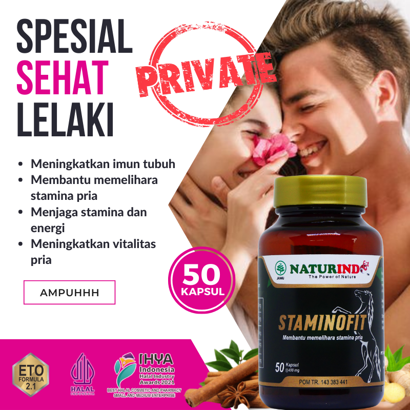 Obat Kuat Pria Tahan Lama Original 100  Penambah Stamina Vitalitas Jamu Sehat Lelaki Herbal Staminof