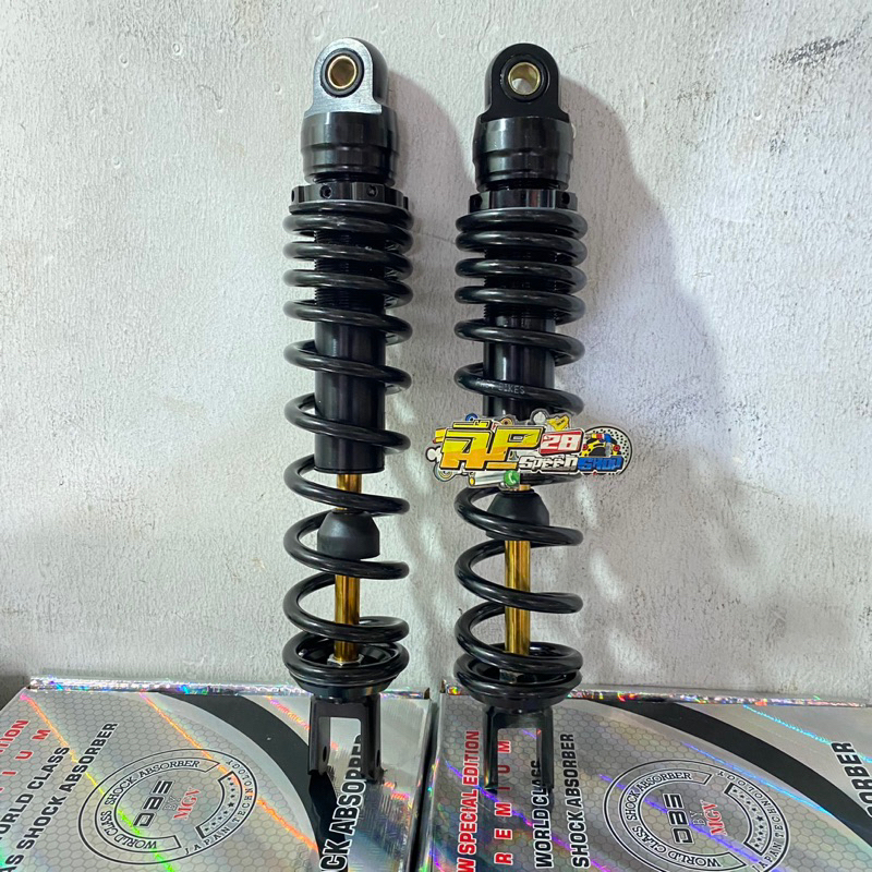 SHOCKBREAKER RAZOR AS GOLD UKURAN 330 MM DAN 310 MM PNP MOTOR NMAX OLD PCX OLD NMAX NEW AEROX NEW / SHOCK BELAKANG NON TABUNG MODEL RAZOR 1 SET NMAX OLD PCX OLD NMAX NEW AEROX NEW UKURAN 330 MM DAN 310 MM