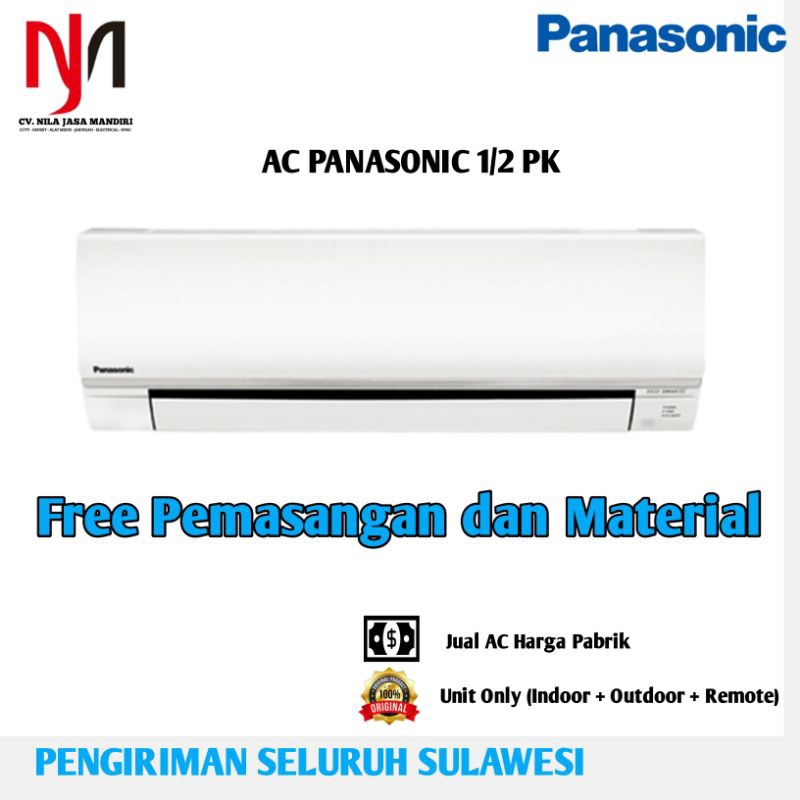 AC Panasonic CS-PN5WKJ AC Split 1/2 PK Standard Putih + Pasang