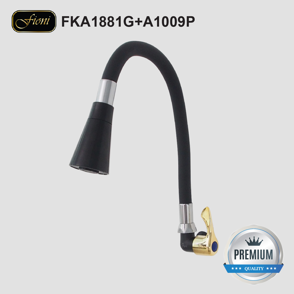 Kran Angsa Tembok Keran Air Sink Bak Cuci Piring Wastafel Fio FKA1881 Gold